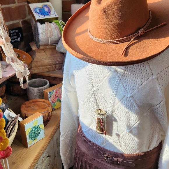 ✨️Vintage Snuff box w/ Faceted Crystals Necklace -One Of A Kind✨️ - Picture 16 of 17